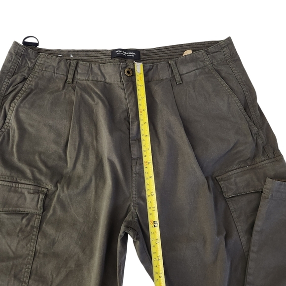 SCOTCH & SODA Pleated Cotton Cargo Pants khaki W36 L32 - Picture 12 of 15